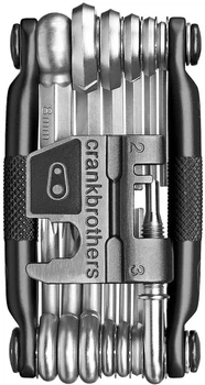 Мультитул Crankbrothers M19, 2/2.5/3/4/5/6/8мм, T10/Т25, Phillips #1/2, flat #2, ключи для спиц, выжимка цепи, черный