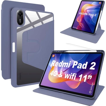 Чохол TPUCristal Pen holder 360 для Xiaomi Redmi Pad 2 2025 Фіолетовий