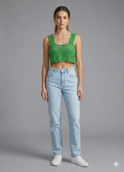 Топ H&M 34 Зеленый 1163394_02