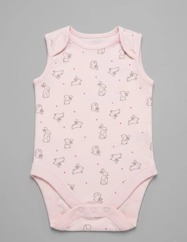 Боди No Brand 62/68 Светло-розовый 0-2465_зайки_02