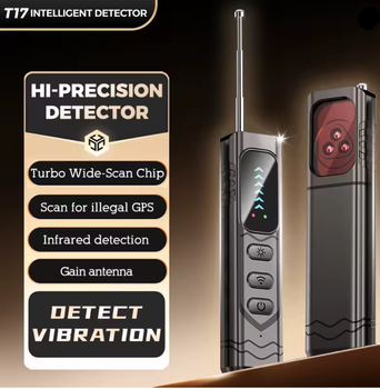 Детектор скрытых камер и GPS-трекеров T17 с антенной, ИК-поиском и Type-C
