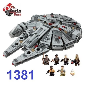 Конструктор космический корабль тысячелетний сокол Millennium Falcon Star Wars Сокол Тысячелетия 1381 деталей