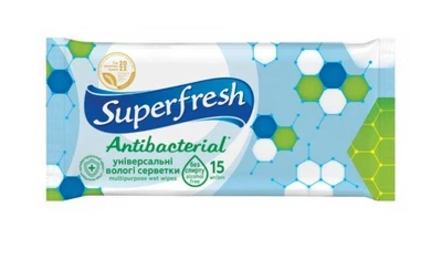 Влажные салфетки Superfresh Antibacterial 15 шт