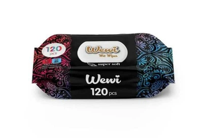 Влажные салфетки черные Wewi Dream парфюмированная 120шт