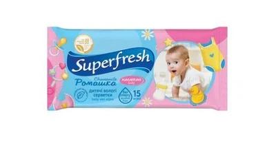 Детские влажные салфетки Superfresh Baby Ромашка 15 шт