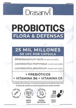 Дієтична добавка Drasanvi Пробіотики Flora Defensas 20 капсул (8436601107039)