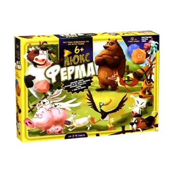 Настольная игра Danko Toys "Ферма Люкс" – стратегическая игра с животными, 2-4 игрока, развивающая