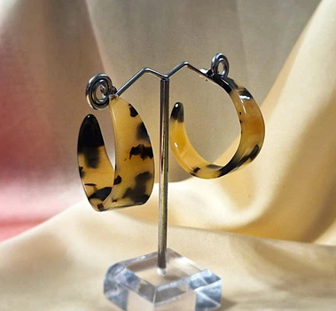 Женские сережки Акцентные кольца Акрил jewelry Леопардовые