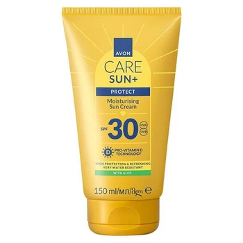 Зволожувальний сонцезахисний крем Avon Care Sun+ для обличчя та тіла SPF 30 з соком алое, 150 мл