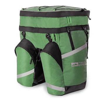 Велобаул Travel Extreme MONO 60L 60 л зелёный для багажника велосипеда