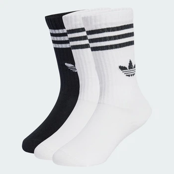 Детские три пары носков Crew adidas JZ7496 (19-21) белый (4068808802628)