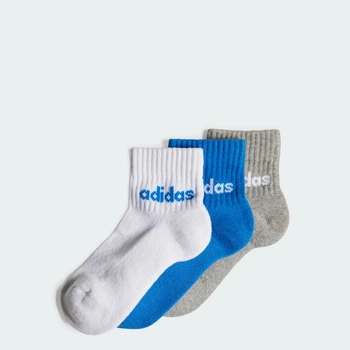 Детские три пары носков Outlet Value Linear Kids Ankle adidas IV7150 (28-30) синий (4067886098800)