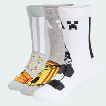 Детские три пары носков ADIDAS MINECRAFT YOUTH adidas KA9904 (22-24) зеленый (4068817101378)