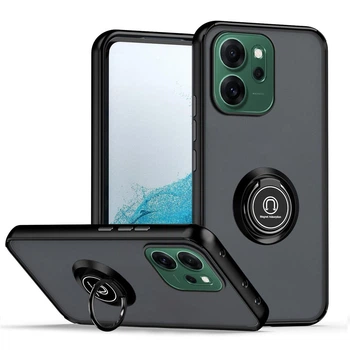 Чехол Fiji Colorframe для Oppo Reno14 F / Reno14 FS матовый бампер с кольцом подставкой Black