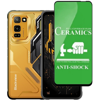 Защитное стекло-пленка Fiji Ceramics для Blackview Fort 5 полная проклейка черный