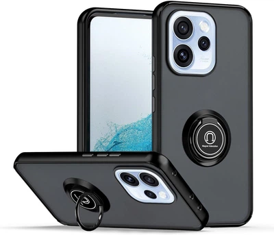 Чехол Fiji Colorframe для Oppo Reno15 F / Reno15 FS матовый бампер с кольцом подставкой Black