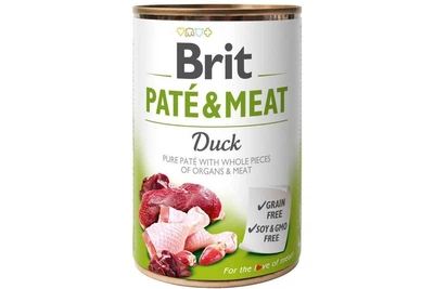 Корм для собак Pate and Meat Dog м'ясний паштет із цільними шматочками качки 400 г Brit