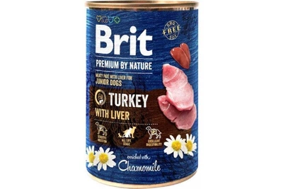 Корм для щенков и юниоров Brit Premium by Nature с индейкой и печенью 400 г Brit Premium