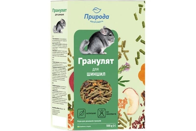 Корм для шиншилл Гранулят 500 г Природа