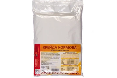 Мел кормовой пищевая добавка для животных 1 кг