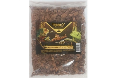 Прессованный кокосовый грунт для террариума Chips чипсы большие 2 л TerriX