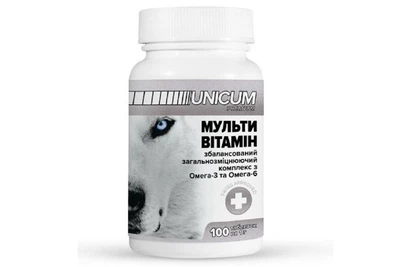 Таблетки для собак Unicum Premium Мультивітамін №100 Unicum