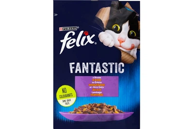 Корм для котів Felix Fantastic з ягнятком у желе 85 г Purina