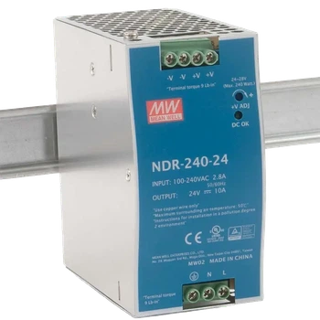 Блок питания Mean Well NDR-240-24 24В 10А 240W на Din-рейку