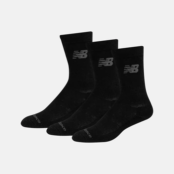 Черные носки New Balance PERFORMANCE COTTON CUSHIONED CREW 3 PAIR 35-38 (S) 23-25 см (LAS95363BK)