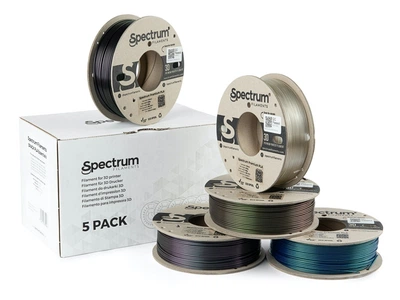 5PACK PLA Essentials Spectrum Filaments для 3D-принтера 1.75 мм (5x0.25 кг) S0022 0,25 кг Різнокольоровий