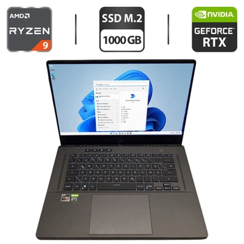 Ігровий ноутбук Asus ROG Zephyrus GA503Q / 15.6" (2560x1440) IPS / AMD Ryzen 9 5900HS (8 (16) ядер по 3.0 - 4.6 GHz) / 16 GB DDR4 / 1000 GB SSD M.2 / nVidia GeForce RTX 3080, 8 GB GDDR6, 256-bit / Коробка б/в