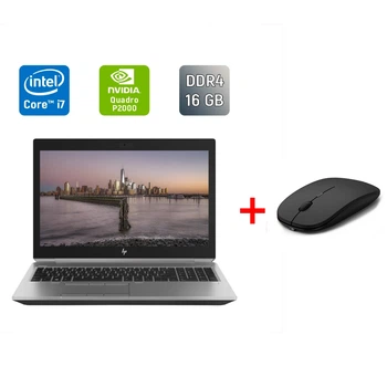 Мобільна робоча станція Б-клас HP zBook 15 G5 / 15.6" (1920x1080) IPS / Intel Core i7-8750H (6 (12) ядер по 2.2 - 4.1 GHz) / 16 GB DDR4 / 250 GB SSD / nVidia Quadro P2000, 4 GB GDDR5, 128-bit / WebCam / Fingerprint б/в + Подарунок Бездротова миша / USB