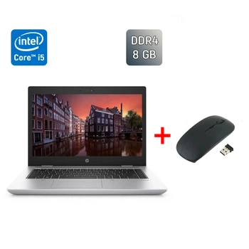 Ультрабук HP ProBook 640 G4 / 14" (1920x1080) IPS / Intel Core i5-8250U (4 (8) ядра по 1.6 - 3.4 GHz) / 8 GB DDR4 / 256 GB SSD / Intel UHD Graphics 620 / WebCam / Fingerprint / Windows 10 б/у + Подарок Беспроводная мышь / USB