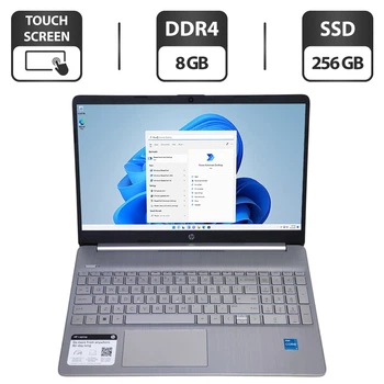 Ультрабук HP 15-DY2046NR / 15.6" (1366x768) TN Touch / Intel Core i3-1115G4 (2 (4) ядра по 3.0 - 4.1 GHz) / 8 GB DDR4 / 256 GB SSD / Intel UHD Graphics / WebCam б/у