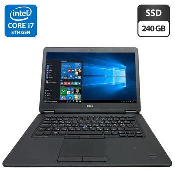 Ультрабук Dell Latitude E7450 / 14" (1920x1080) IPS / Intel Core i7-5600U (2 (4) ядра по 2.6 - 3.2 GHz) / 8 GB DDR3 / 240 GB SSD / Intel HD Graphics 5500 / WebCam б/в