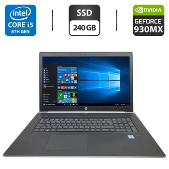 Ноутбук HP ProBook 470 G5 / 17.3" (1920x1080) IPS / Intel Core i5-8250U (4 (8) ядра по 1.6 - 3.4 GHz) / 8 GB DDR4 / 240 GB SSD / nVidia GeForce 930MX, 2 GB GDDR3, 64-bit / WebCam б/в