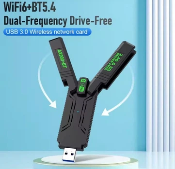 Wi-Fi адаптер AX900 + BT USB 2.4GHz/5GHz 900 Mb Bluetooth 5.4 T1