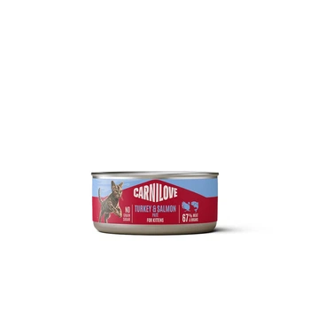 Вологий корм для кошенят Carnilove Turkey & Salmon паштет індичка та лосось 100 г (MLZ2407356)
