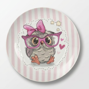 Тарелка детская обеденная фарфоровая Limited Edition Owl 18см (YF6031-1)