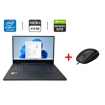 Ігровий ноутбук Asus ROG Zephyrus M15 GU502LU / 15.6" (1920x1080) IPS / Intel Core i7-10750H (6 (12) ядер по 2.6 - 5.0 GHz) / 16 GB DDR4 / 512 GB SSD M.2 / nVidia GeForce GTX 1660 Ti, 6 GB GDDR6, 192-bit б/в + Подарунок Дротова миша / USB