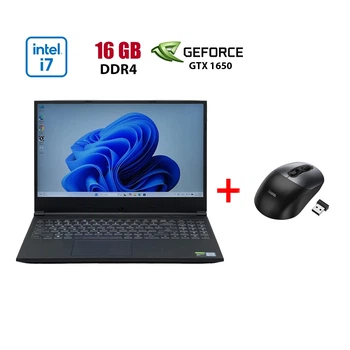 Ігровий ультрабук Б-клас EVOO Gaming EG-LP4-BK / 15.6" (1920x1080) IPS / Intel Core i7-9750H (6 (12) ядер по 2.6 - 4.5 GHz) / 16 GB DDR4 / 480 GB SSD / nVidia GeForce GTX 1650, 4 GB GDDR5, 128-bit / WebCam б/в + Подарунок Бездротова миша HOCO GM28