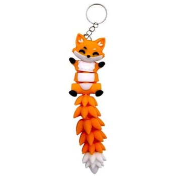 3D Брелоки FLEXI FOX LONG TAIL/ЛИСИЧКА ХВОСТИК KEYCHAIN, 3D печать