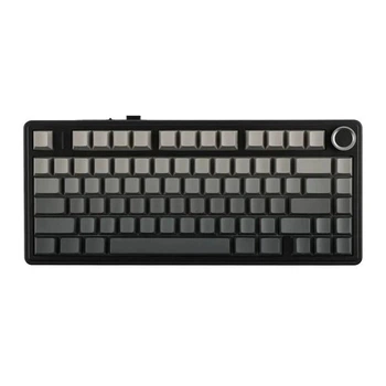 Ігрова механічна клавіатура AULA F75 Pro Black, 81 клавіша, 75%, RGB підсвітка, Hot-Swap, Gasket Mount, USB Type-C, дротова