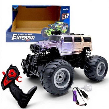 Машинка на радиоуправлении, большие колеса "HUMMER" СЕРЕБРИСТЫЙ