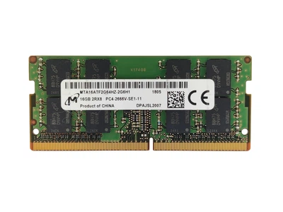 Оперативна пам'ять для ноутбука SODIMM Micron DDR4 16 Gb PC4-2666V (MTA16ATF2G64HZ-2G6H1). 14800 Б/У