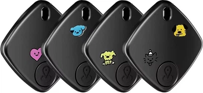 Комплект Смарт Трекер-Брелоков 4 шт. VYVYLabs для устройств iOS Bluetooth 5.4 IP65 Black (44924)