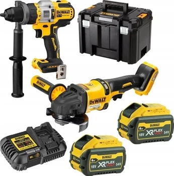 Набір електроінструментів DeWalt 18V XR DCD999 + DCG418 з 2 акумуляторами 6 Ah (DCK2016T2T-QW)