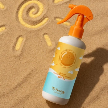 Детский солнцезащитный лосьон SPF 50 для лица и тела Top Beauty 200мл.