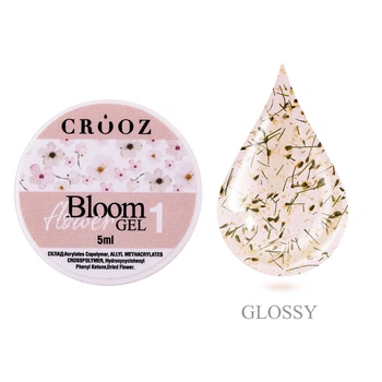Гель для дизайна с сухоцветами Crooz Bloom flower №01 розовый 5 мл
