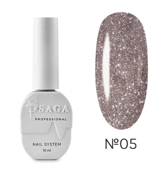 Гель-лак Saga Fiery Gel F05 бежево-лиловый 9 мл